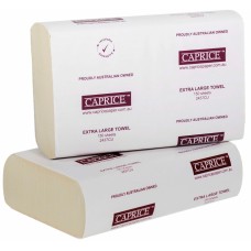 Caprice Interleaved Extra Large Towel - 370mm x 240mm Wide - Suits large dispensers - 1 Ply - 16/Ctn (2437CU)